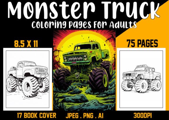 Download Monster Truck Coloring Pages for Adults - Coloring pages for adult Collection