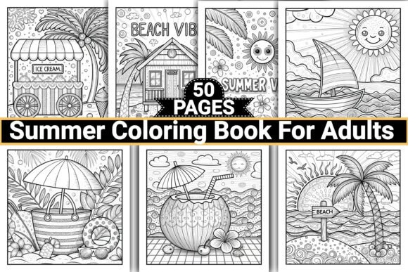 Download Summer Coloring Pages for Adults - Coloring pages for adult Collection