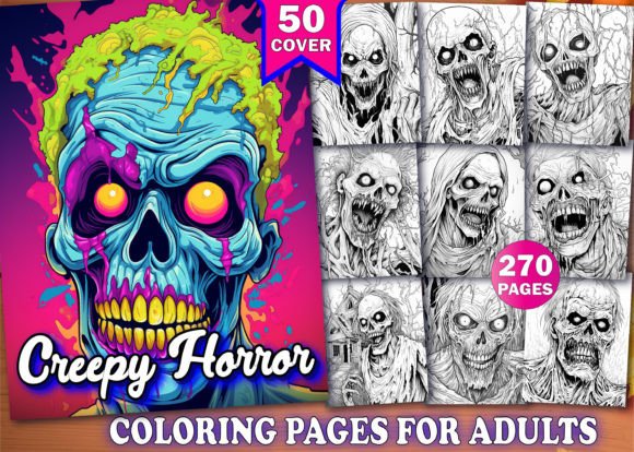 Download Creepy Horror Coloring Pages for Adults - Coloring pages for adult Collection