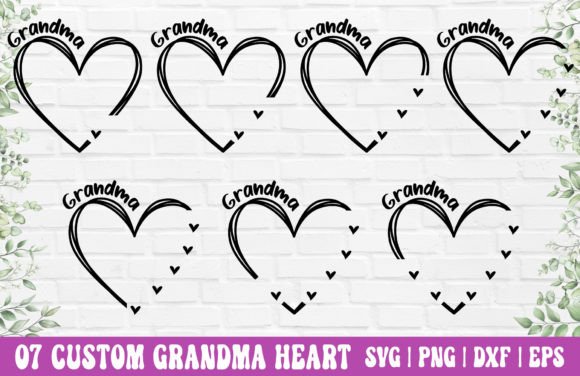 Download CUSTOM Heart Kid Name - Grandma SVG - Premium Resources