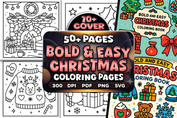 Download Easy Christmas Coloring Pages Bundle - Coloring pages bundle Collection