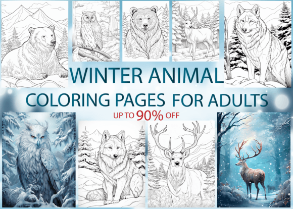 Download Winter Animal Coloring Pages for Adults - Coloring pages for adult Collection