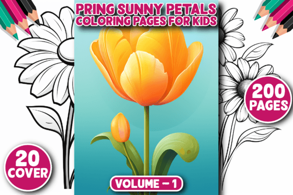 Download 200 Pring Sunny Petals Coloring Page V-1 - Pet Collection